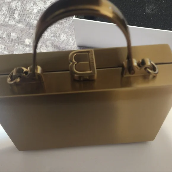 Brandon Blackwood Standard Kendrick Gold Trunk Box Bag - Discontinued Color Crossbody Bags